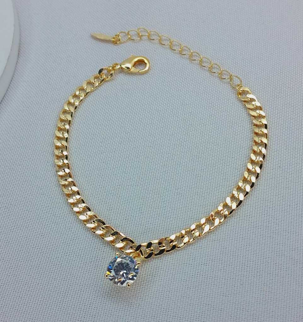 Foto do Produto PULSEIRA PONTO DE LUZ 16CM - Tamanhos - DOURADO